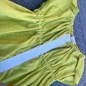 Collection chartreuse off the floral print dress